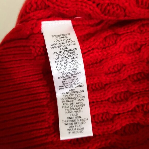 NWOT LOFT Wool/Cotton/Rabbit Hair Blend Cable Knit Cozy Sweater Size M - Picture 11 of 11